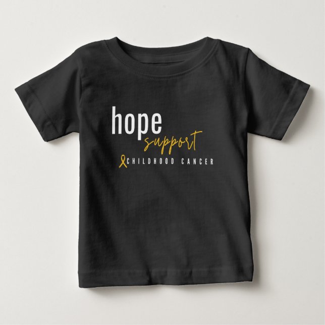 Camiseta De Bebé esperanza de cáncer infantil apoyo a Baby T-Shirt (Anverso)