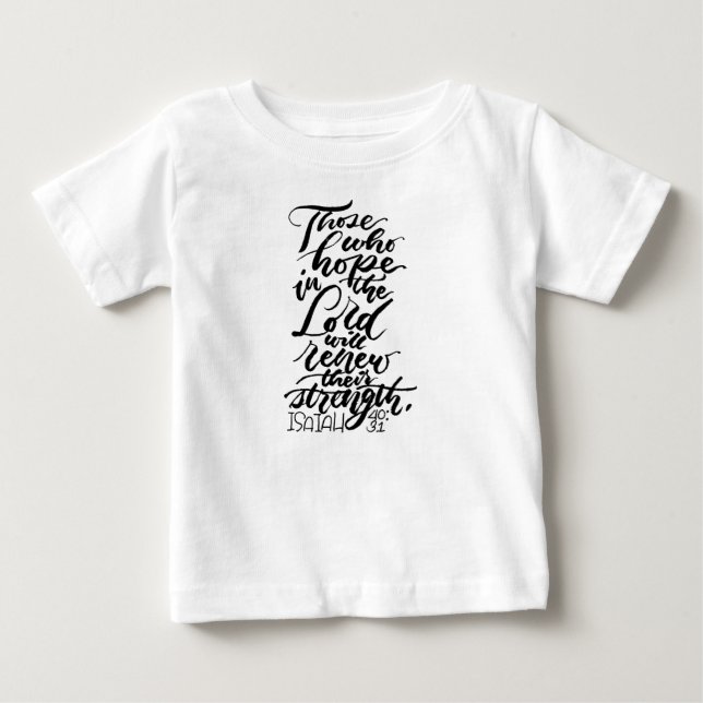 Camiseta De Bebé Esperanza en el señor Brush Script (Anverso)