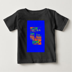 Camiseta De Bebé Esperanza psicodélica de Estados Unidos: Arte de l