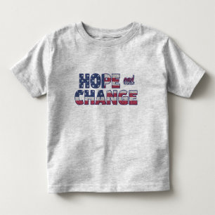 Camiseta De Bebé ESPERANZA y CAMBIO 4 de julio Blanco Rojo y Azul