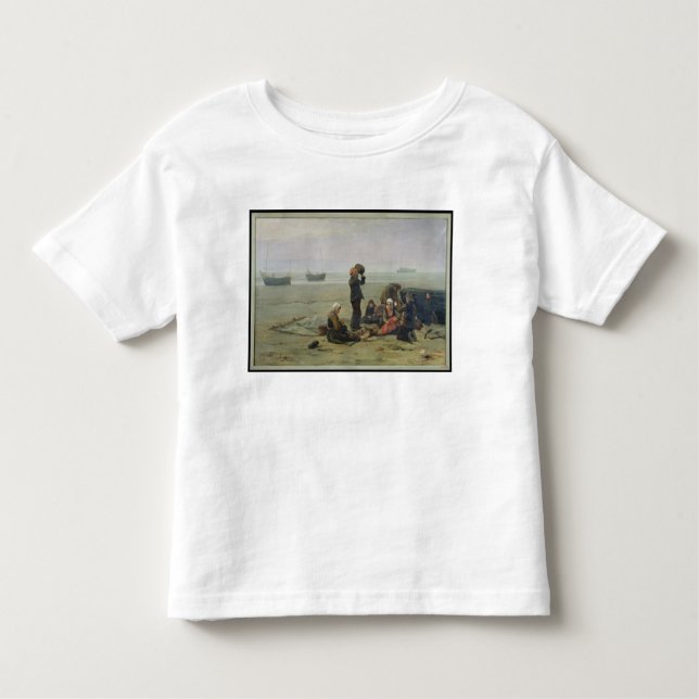 Camiseta De Bebé Esperar los pescados, Berck-sur-Mer (Anverso)