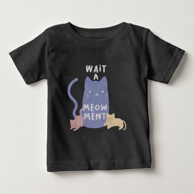 Camiseta De Bebé Esperar un mimo (Anverso)