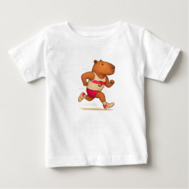 Camiseta De Bebé Espíritu de Carreras: El capibara corre