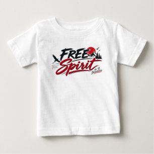 Camiseta De Bebé Espíritu Libre – Aventurero Callejero Tipografía