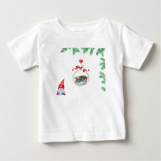 Camiseta De Bebé Espíritu navidad con gnomo