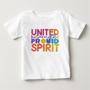 Camiseta De Bebé Espíritu orgulloso de la fuerza unida