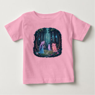 Camiseta De Bebé Espíritus del Bosque Encantado Cabaña Mágica Cotta