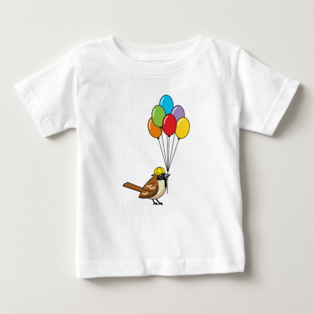 Camiseta De Bebé Espuma Personalizado con globos (Anverso)