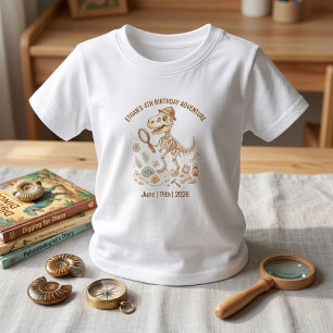 Camiseta De Bebé Esqueleto de Dinosaurio Paleontólogo Niño Cumpleañ