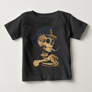 Camiseta De Bebé Esqueleto de Vaquero Fumando