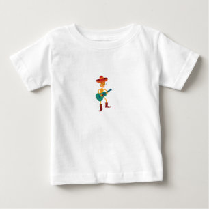 Camiseta De Bebé Esqueleto Festivo Tocando Guitarra