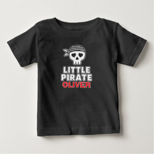 Camiseta De Bebé Esqueleto Lindo Pequeño Pirata Personalizado