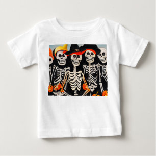Camiseta De Bebé Esqueletos de Halloween