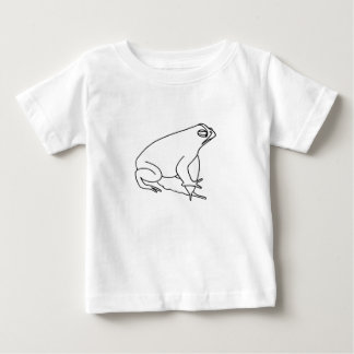 Camiseta De Bebé Esquema de dibujo de rana en hojas colorantes cami