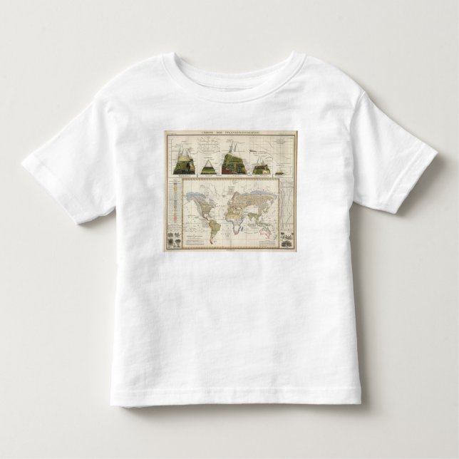 Camiseta De Bebé Esquema de la geografía de la planta (Anverso)
