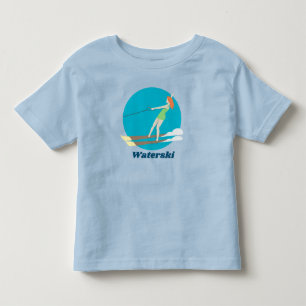 Camiseta De Bebé Esquí acuático de estilo vintage
