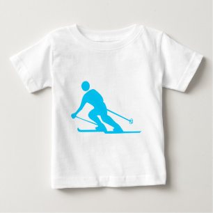 Camiseta De Bebé Esquí - Azul cielo