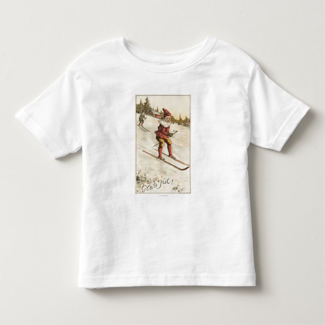 Camiseta De Bebé Esquí de GreetingSanta del navidad (Anverso)