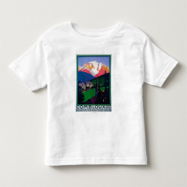 Camiseta De Bebé Esquí en el poster promocional de Combloux (Anverso)