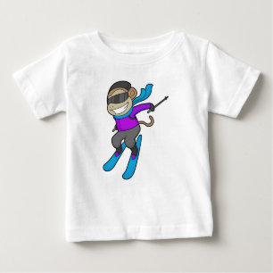 Camiseta De Bebé Esquí Monkey Skier
