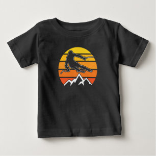 Camiseta De Bebé Esquí retro