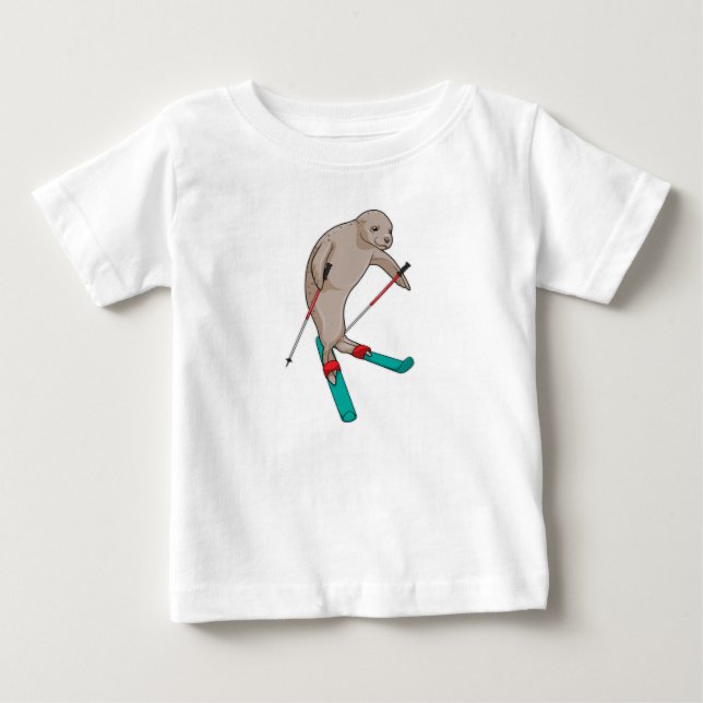 Camiseta De Bebé Esquiador de focas (Anverso)