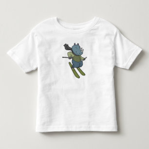 Camiseta De Bebé Esquiador de Rinoceronte Esquí