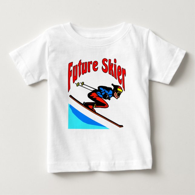 Camiseta De Bebé Esquiador futuro (Anverso)