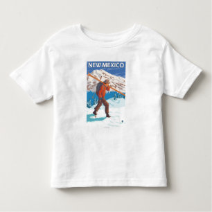 Camiseta De Bebé Esquiador que lleva SkisNew México