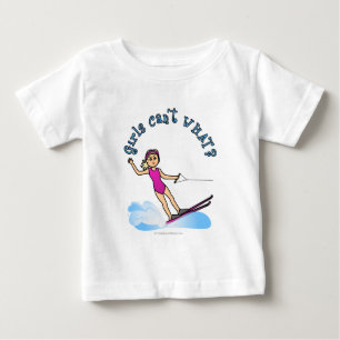 Camiseta De Bebé Esquiadora de agua femenina rubia