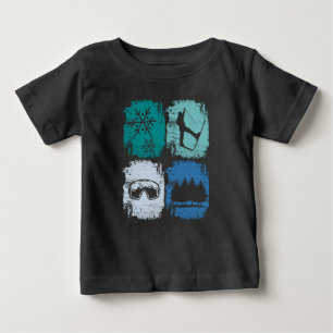 Camiseta De Bebé Esquiadores Deportes de Invierno