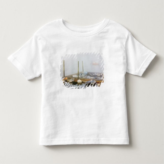 Camiseta De Bebé Esquiadores y niebla matutina en el puerto suroest (Anverso)