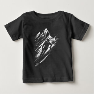 Camiseta De Bebé Esquiar el arte gráfico de la silueta