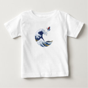 Camiseta De Bebé Esquiar en la gran ola de los japoneses Kanagawa