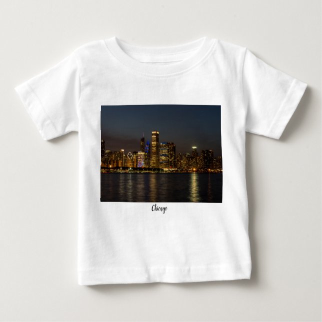 Camiseta De Bebé Esquina nocturna Chicago Pano (Anverso)