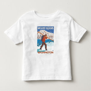 Camiseta De Bebé Esquís de la nieve del esquiador que llevan -