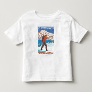 Camiseta De Bebé Esquís de la nieve del esquiador que llevan - 49