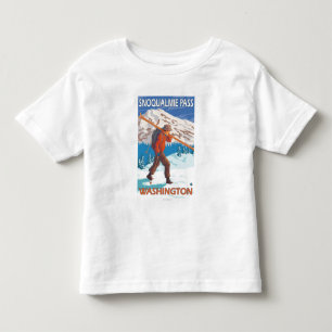 Camiseta De Bebé Esquís de la nieve del esquiador que llevan - pas