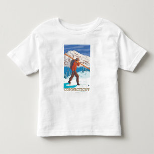 Camiseta De Bebé Esquís que llevan de ConnecticutSkier