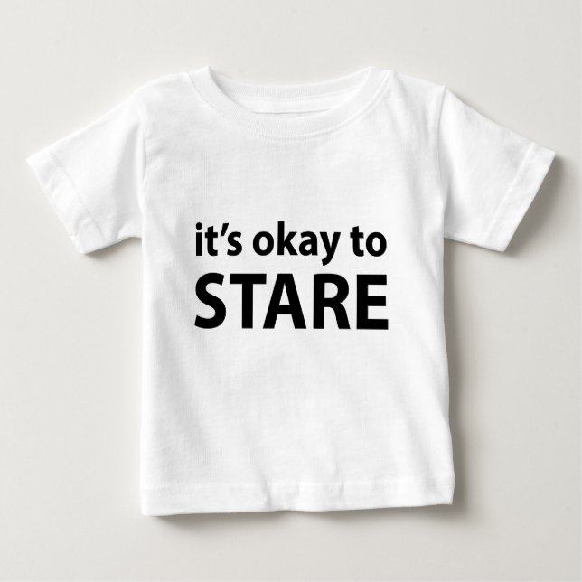 Camiseta De Bebé Está bien mirar (Anverso)