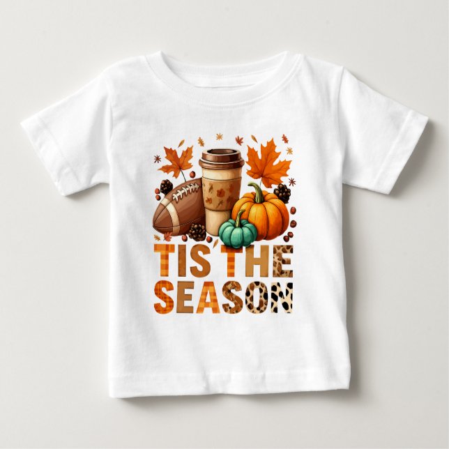 Camiseta De Bebé Esta es la temporada Herbstzeit mit Football und K (Anverso)