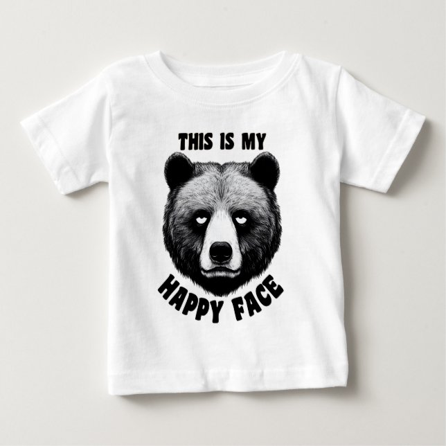 Camiseta De Bebé Esta es mi cara feliz - Oso (Anverso)