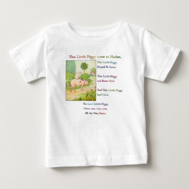 Camiseta De Bebé ESTA PEQUEÑA PIGGÍA - rimas para niños (Anverso)