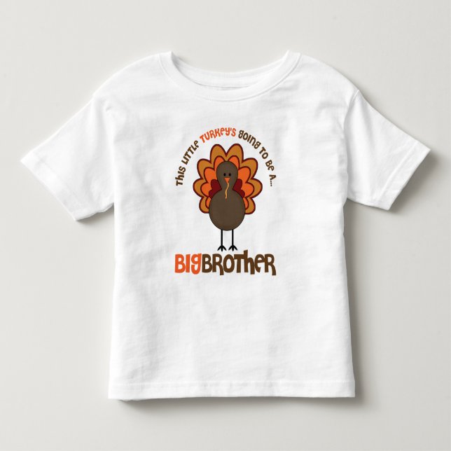 Camiseta De Bebé Esta pequeña Turquía será un Gran Hermano (Anverso)