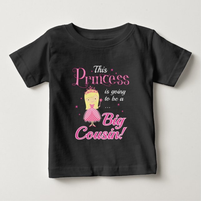 Camiseta De Bebé Esta princesa va a ser una prima grande (Anverso)
