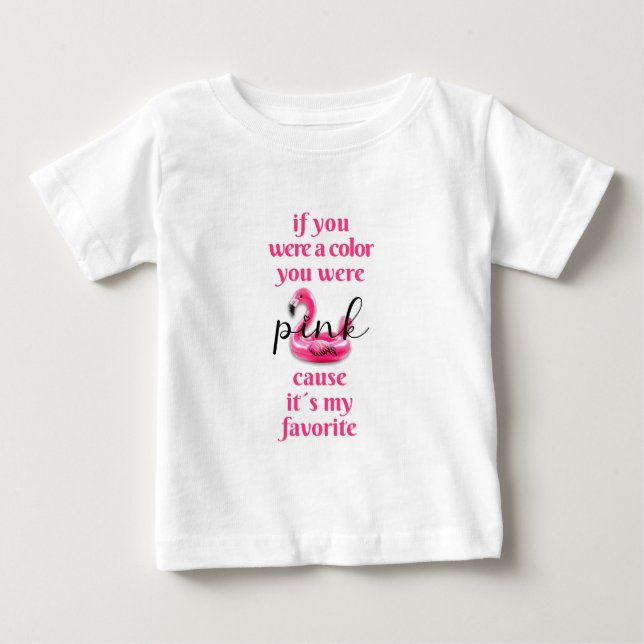 Camiseta De Bebé Estabas rosado - (Anverso)