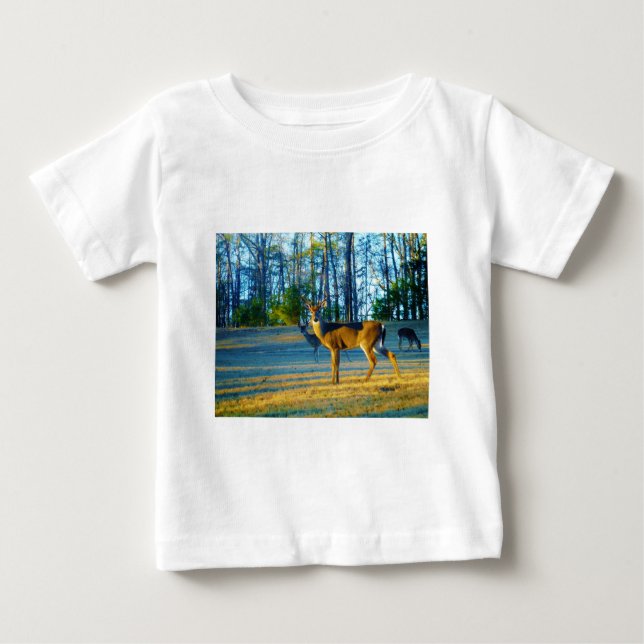 Camiseta De Bebé Estadio/Deer Buck, cielo azul brillante (Anverso)