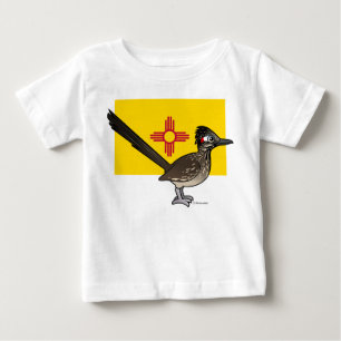 Camiseta De Bebé Estado Birdorable de New México: Roadrunner