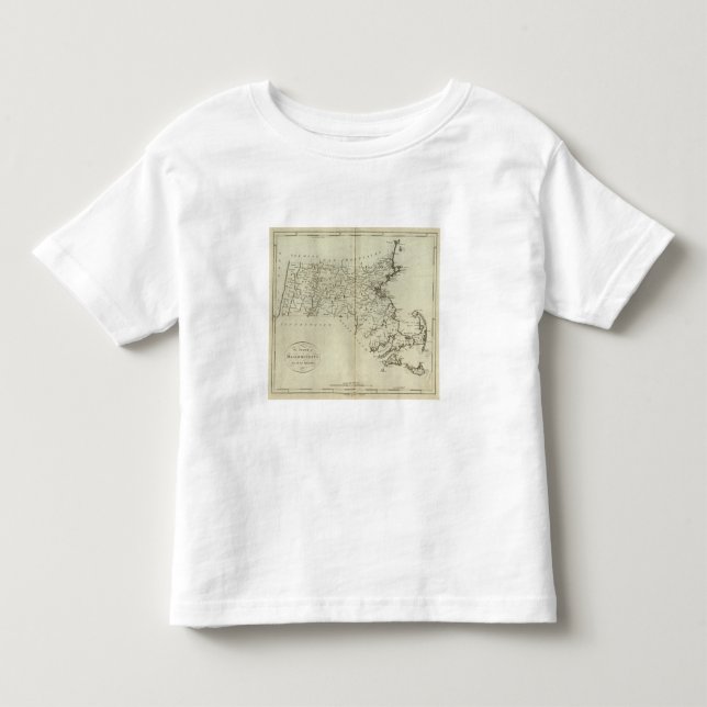 Camiseta De Bebé Estado de Massachusetts (Anverso)