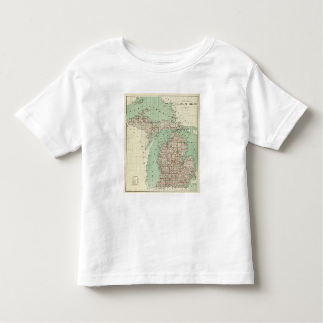Camiseta De Bebé Estado de Michigan (Anverso)
